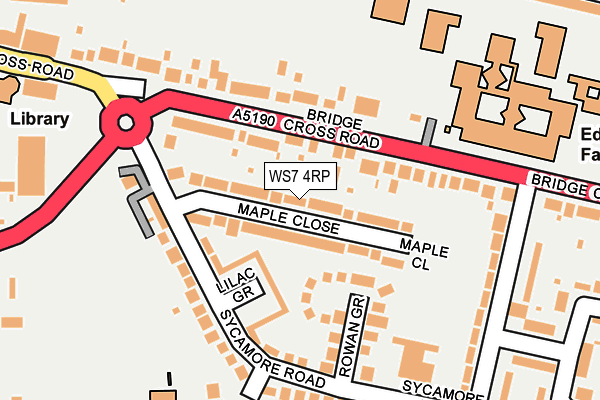 WS7 4RP map - OS OpenMap – Local (Ordnance Survey) WS7 4RP map - OS OpenMap – Local (Ordnance Survey)