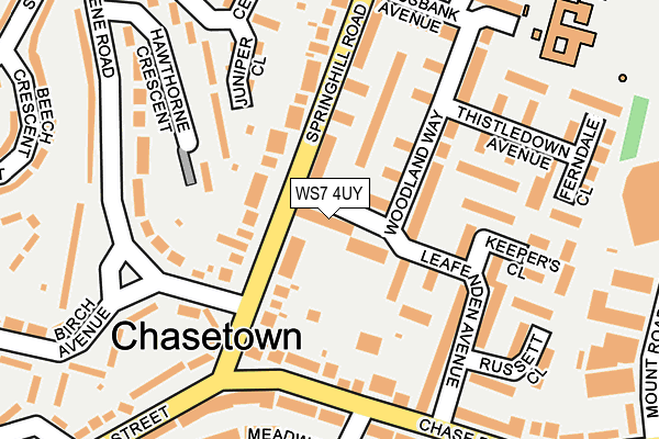 WS7 4UY map - OS OpenMap – Local (Ordnance Survey) WS7 4UY map - OS OpenMap – Local (Ordnance Survey)
