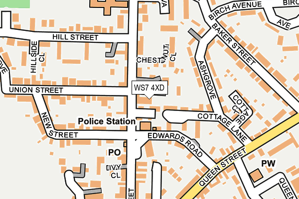 WS7 4XD map - OS OpenMap – Local (Ordnance Survey) WS7 4XD map - OS OpenMap – Local (Ordnance Survey)