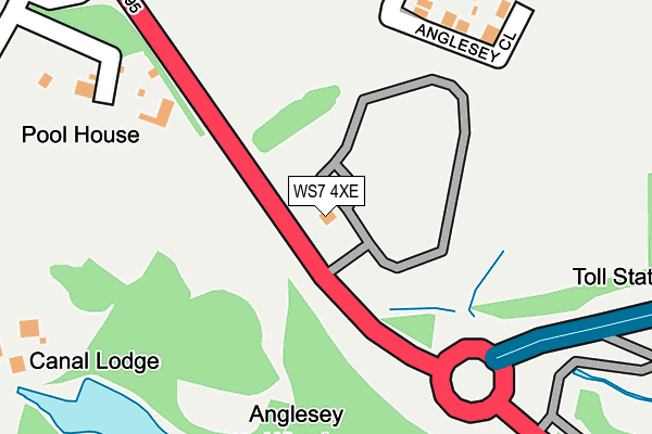 WS7 4XE map - OS OpenMap – Local (Ordnance Survey) WS7 4XE map - OS OpenMap – Local (Ordnance Survey)