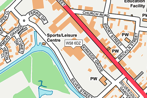 WS8 6DZ map - OS OpenMap – Local (Ordnance Survey) WS8 6DZ map - OS OpenMap – Local (Ordnance Survey)