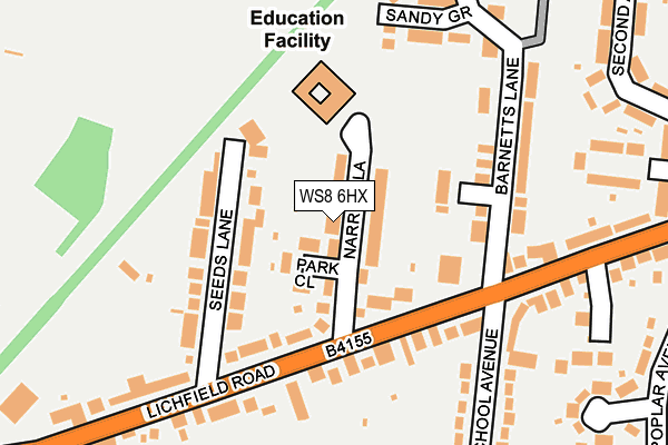 WS8 6HX map - OS OpenMap – Local (Ordnance Survey) WS8 6HX map - OS OpenMap – Local (Ordnance Survey)