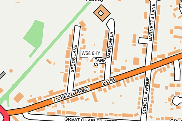 WS8 6HY map - OS OpenMap – Local (Ordnance Survey) WS8 6HY map - OS OpenMap – Local (Ordnance Survey)