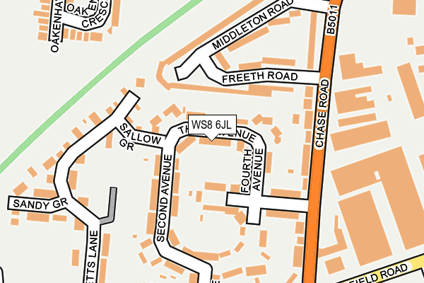 WS8 6JL map - OS OpenMap – Local (Ordnance Survey) WS8 6JL map - OS OpenMap – Local (Ordnance Survey)
