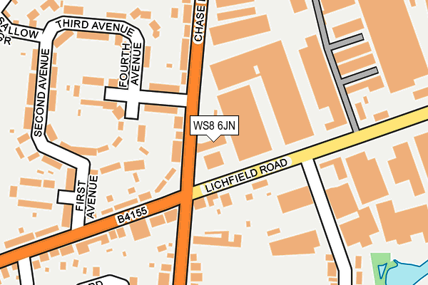 WS8 6JN map - OS OpenMap – Local (Ordnance Survey) WS8 6JN map - OS OpenMap – Local (Ordnance Survey)