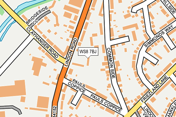 WS8 7BJ map - OS OpenMap – Local (Ordnance Survey) WS8 7BJ map - OS OpenMap – Local (Ordnance Survey)