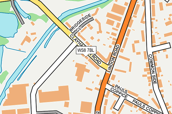 WS8 7BL map - OS OpenMap – Local (Ordnance Survey) WS8 7BL map - OS OpenMap – Local (Ordnance Survey)