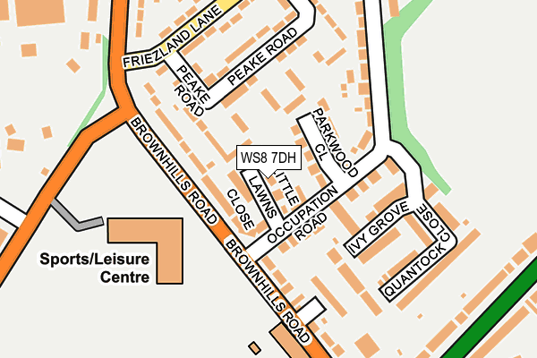 WS8 7DH map - OS OpenMap – Local (Ordnance Survey) WS8 7DH map - OS OpenMap – Local (Ordnance Survey)