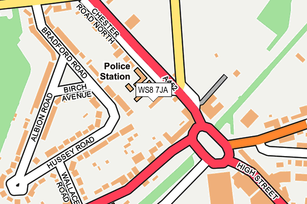 WS8 7JA map - OS OpenMap – Local (Ordnance Survey) WS8 7JA map - OS OpenMap – Local (Ordnance Survey)