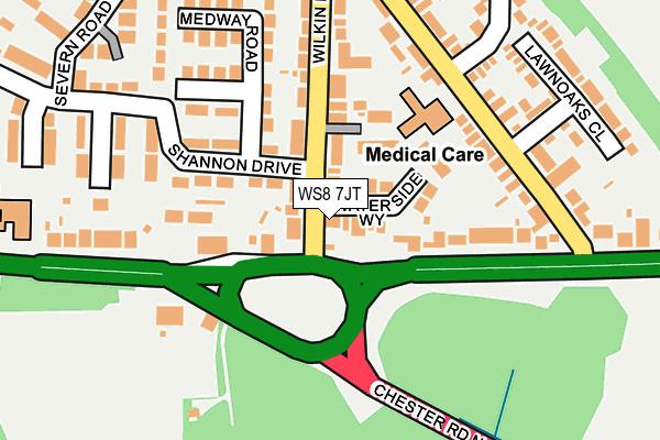 WS8 7JT map - OS OpenMap – Local (Ordnance Survey) WS8 7JT map - OS OpenMap – Local (Ordnance Survey)