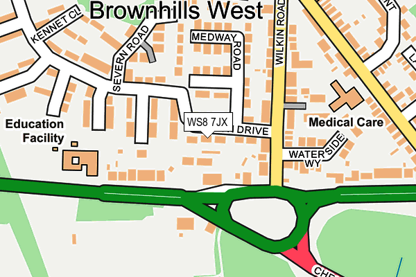 WS8 7JX map - OS OpenMap – Local (Ordnance Survey) WS8 7JX map - OS OpenMap – Local (Ordnance Survey)