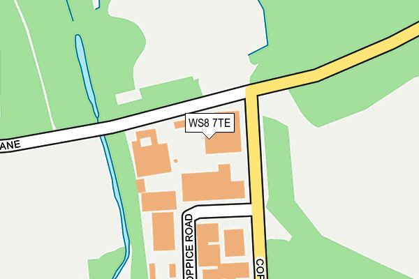 WS8 7TE map - OS OpenMap – Local (Ordnance Survey) WS8 7TE map - OS OpenMap – Local (Ordnance Survey)