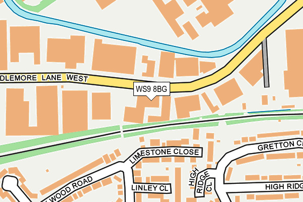 WS9 8BG map - OS OpenMap – Local (Ordnance Survey) WS9 8BG map - OS OpenMap – Local (Ordnance Survey)