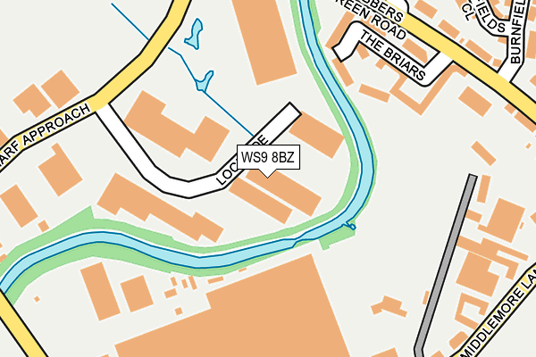WS9 8BZ map - OS OpenMap – Local (Ordnance Survey) WS9 8BZ map - OS OpenMap – Local (Ordnance Survey)