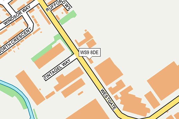 WS9 8DE map - OS OpenMap – Local (Ordnance Survey) WS9 8DE map - OS OpenMap – Local (Ordnance Survey)