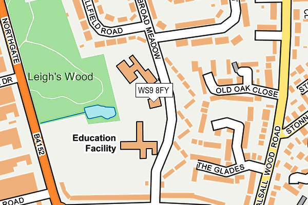 WS9 8FY map - OS OpenMap – Local (Ordnance Survey) WS9 8FY map - OS OpenMap – Local (Ordnance Survey)