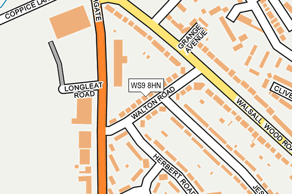 WS9 8HN map - OS OpenMap – Local (Ordnance Survey) WS9 8HN map - OS OpenMap – Local (Ordnance Survey)