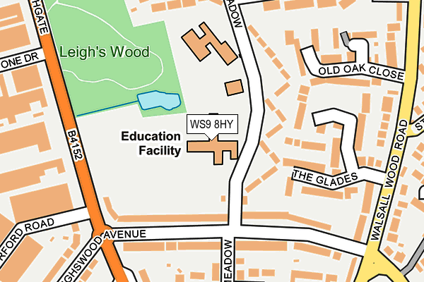 WS9 8HY map - OS OpenMap – Local (Ordnance Survey) WS9 8HY map - OS OpenMap – Local (Ordnance Survey)