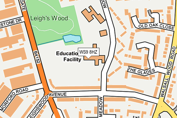 WS9 8HZ map - OS OpenMap – Local (Ordnance Survey) WS9 8HZ map - OS OpenMap – Local (Ordnance Survey)