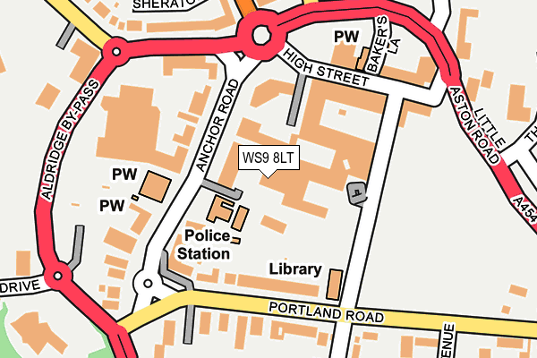 WS9 8LT map - OS OpenMap – Local (Ordnance Survey) WS9 8LT map - OS OpenMap – Local (Ordnance Survey)