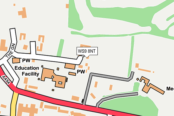 WS9 8NT map - OS OpenMap – Local (Ordnance Survey) WS9 8NT map - OS OpenMap – Local (Ordnance Survey)