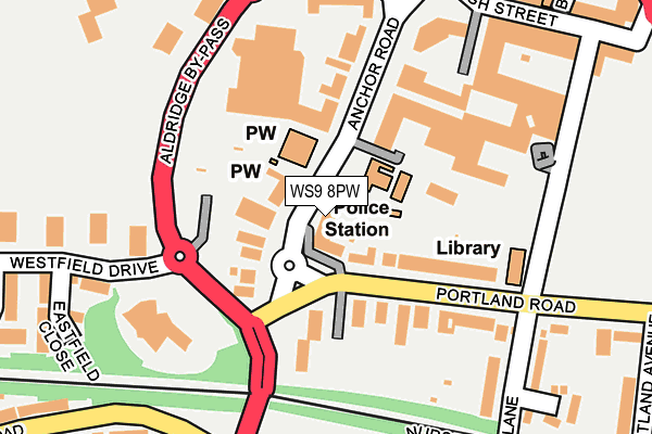 WS9 8PW map - OS OpenMap – Local (Ordnance Survey) WS9 8PW map - OS OpenMap – Local (Ordnance Survey)