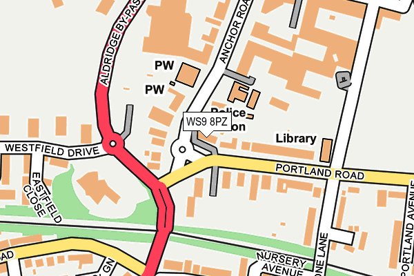WS9 8PZ map - OS OpenMap – Local (Ordnance Survey) WS9 8PZ map - OS OpenMap – Local (Ordnance Survey)