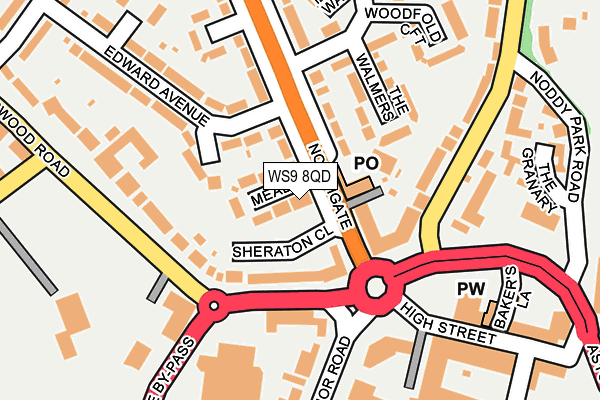 WS9 8QD map - OS OpenMap – Local (Ordnance Survey) WS9 8QD map - OS OpenMap – Local (Ordnance Survey)