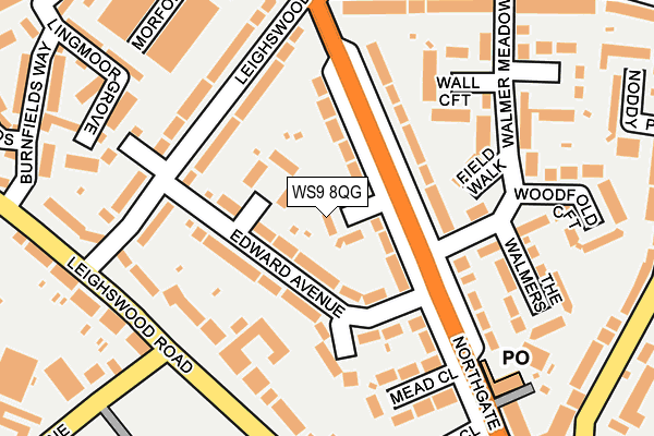 WS9 8QG map - OS OpenMap – Local (Ordnance Survey) WS9 8QG map - OS OpenMap – Local (Ordnance Survey)