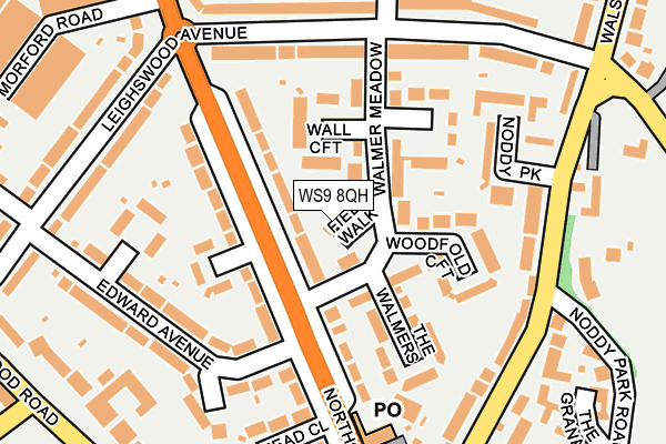 WS9 8QH map - OS OpenMap – Local (Ordnance Survey) WS9 8QH map - OS OpenMap – Local (Ordnance Survey)