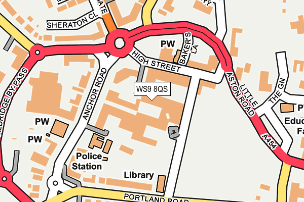 WS9 8QS map - OS OpenMap – Local (Ordnance Survey) WS9 8QS map - OS OpenMap – Local (Ordnance Survey)