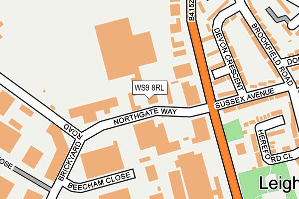 WS9 8RL map - OS OpenMap – Local (Ordnance Survey) WS9 8RL map - OS OpenMap – Local (Ordnance Survey)
