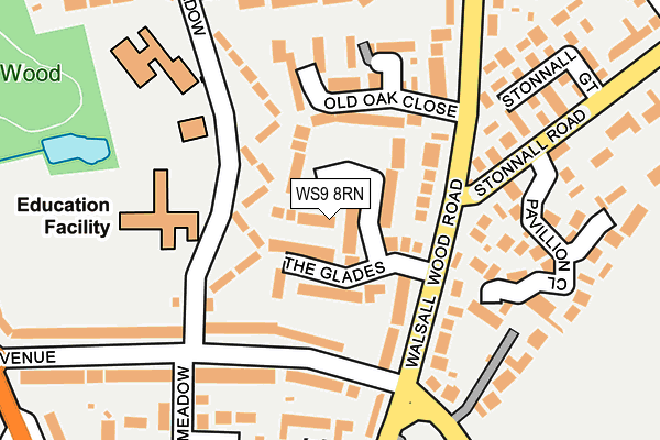 WS9 8RN map - OS OpenMap – Local (Ordnance Survey) WS9 8RN map - OS OpenMap – Local (Ordnance Survey)