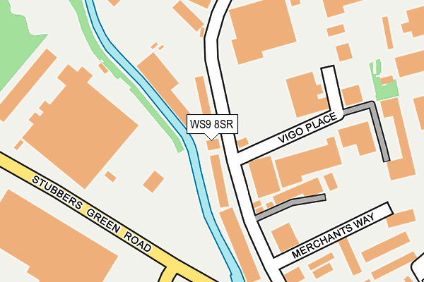 WS9 8SR map - OS OpenMap – Local (Ordnance Survey) WS9 8SR map - OS OpenMap – Local (Ordnance Survey)