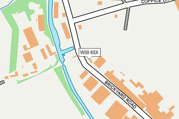 WS9 8SX map - OS OpenMap – Local (Ordnance Survey) WS9 8SX map - OS OpenMap – Local (Ordnance Survey)