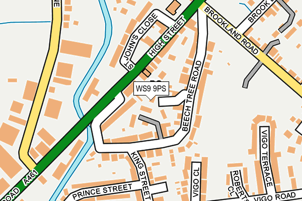WS9 9PS map - OS OpenMap – Local (Ordnance Survey) WS9 9PS map - OS OpenMap – Local (Ordnance Survey)