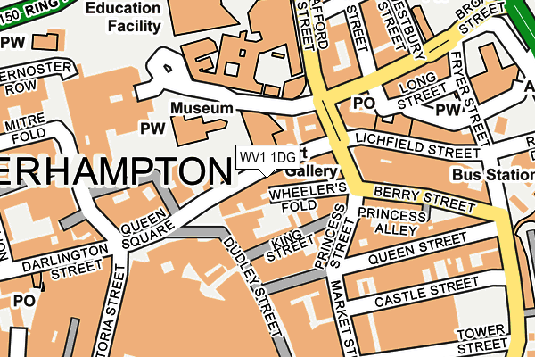 WV1 1DG map - OS OpenMap – Local (Ordnance Survey) WV1 1DG map - OS OpenMap – Local (Ordnance Survey)