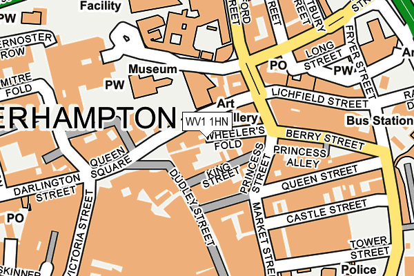 WV1 1HN map - OS OpenMap – Local (Ordnance Survey) WV1 1HN map - OS OpenMap – Local (Ordnance Survey)