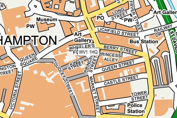 WV1 1HQ map - OS OpenMap – Local (Ordnance Survey) WV1 1HQ map - OS OpenMap – Local (Ordnance Survey)