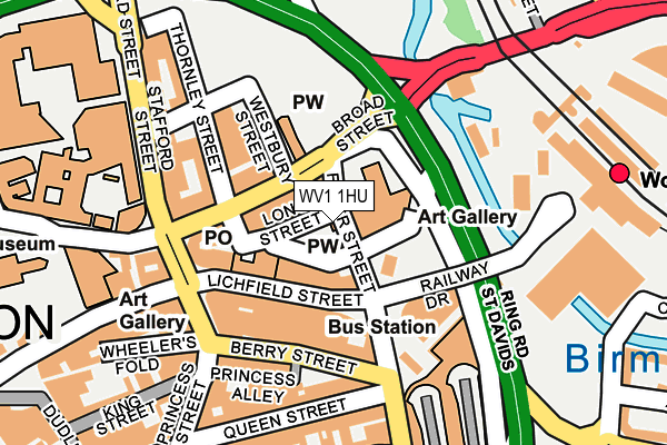 WV1 1HU map - OS OpenMap – Local (Ordnance Survey) WV1 1HU map - OS OpenMap – Local (Ordnance Survey)
