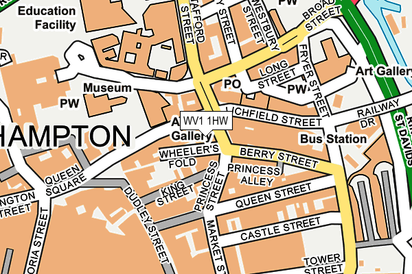 WV1 1HW map - OS OpenMap – Local (Ordnance Survey) WV1 1HW map - OS OpenMap – Local (Ordnance Survey)
