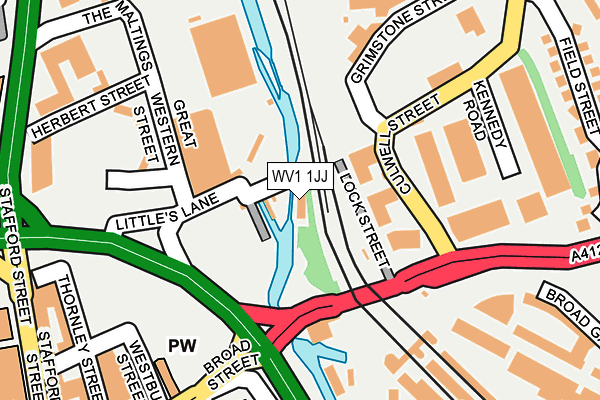 WV1 1JJ map - OS OpenMap – Local (Ordnance Survey) WV1 1JJ map - OS OpenMap – Local (Ordnance Survey)