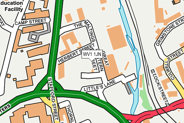 WV1 1JN map - OS OpenMap – Local (Ordnance Survey) WV1 1JN map - OS OpenMap – Local (Ordnance Survey)
