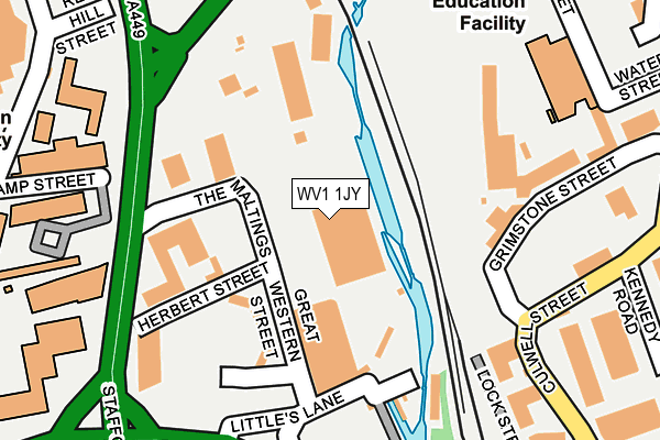 WV1 1JY map - OS OpenMap – Local (Ordnance Survey) WV1 1JY map - OS OpenMap – Local (Ordnance Survey)