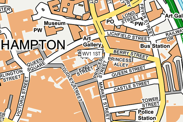 WV1 1ST map - OS OpenMap – Local (Ordnance Survey) WV1 1ST map - OS OpenMap – Local (Ordnance Survey)