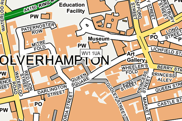WV1 1UA map - OS OpenMap – Local (Ordnance Survey) WV1 1UA map - OS OpenMap – Local (Ordnance Survey)