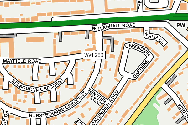 WV1 2ED map - OS OpenMap – Local (Ordnance Survey) WV1 2ED map - OS OpenMap – Local (Ordnance Survey)
