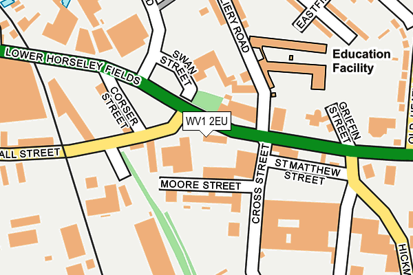 WV1 2EU map - OS OpenMap – Local (Ordnance Survey) WV1 2EU map - OS OpenMap – Local (Ordnance Survey)