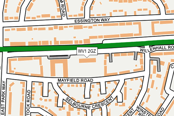 WV1 2GZ map - OS OpenMap – Local (Ordnance Survey) WV1 2GZ map - OS OpenMap – Local (Ordnance Survey)