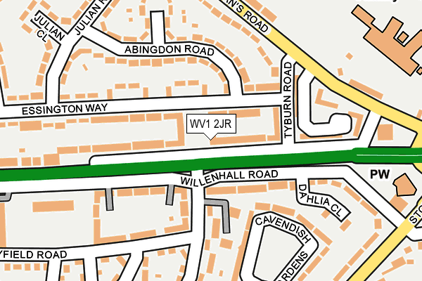 WV1 2JR map - OS OpenMap – Local (Ordnance Survey) WV1 2JR map - OS OpenMap – Local (Ordnance Survey)